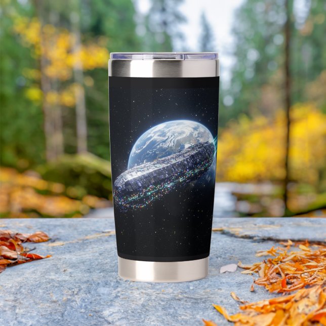 Botella Aislada 3I Atlas Nave Espacial Órbita Galáctica Aislada  (Al aire libre (girado))