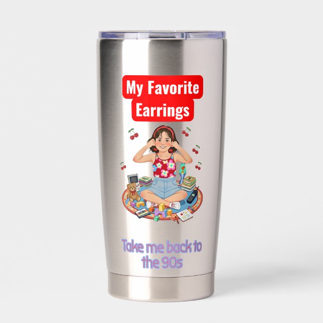 Botella Aislada 90s Nostalgia girl  (Frente)