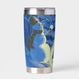 Botella Aislada A Snowman Christmas