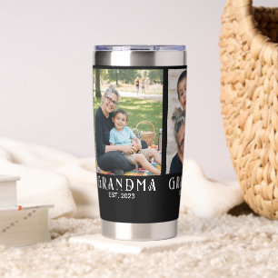 Botella Aislada Abuela Estableció Moderna Negra Audaz 3 Foto