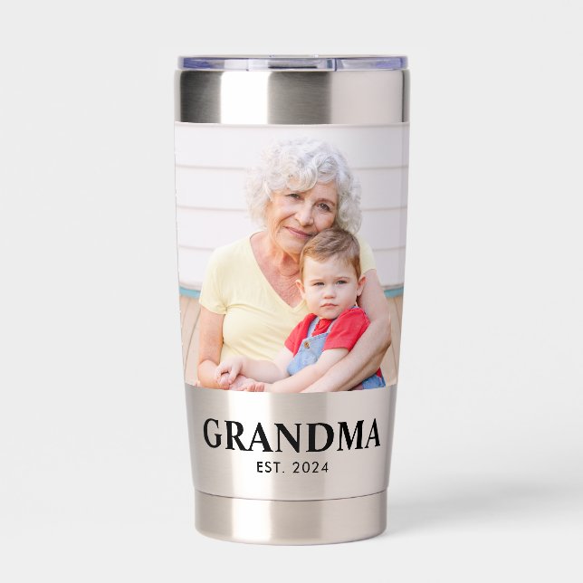 Botella Aislada Abuela Estableció Negrita Negra 2 Foto (Frente)