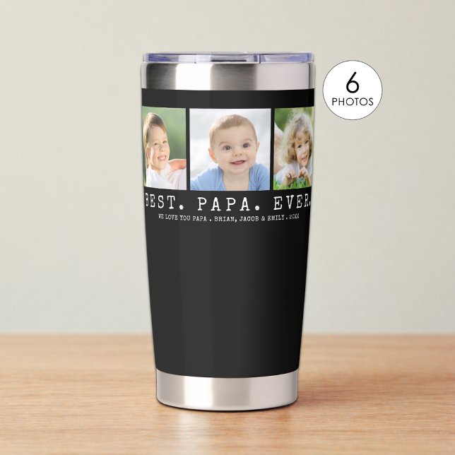 Botella Aislada Abuelo Apodo 6 Fotos Personalizadas (Subido por el creador)