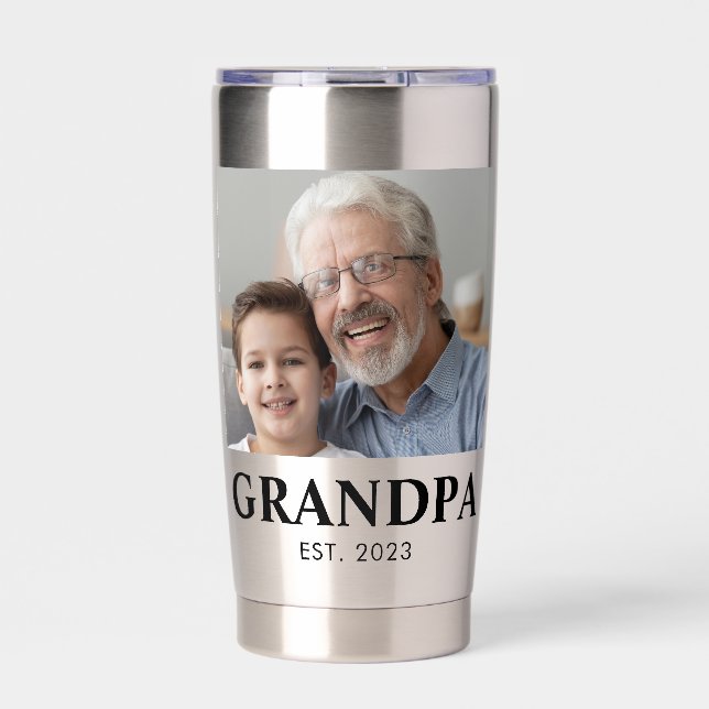 Botella Aislada Abuelo Estableció el Día de los Abuelos (Frente)
