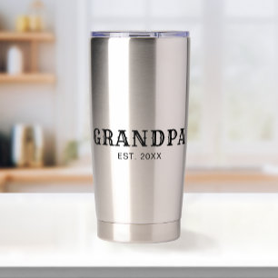 Botella Aislada Abuelo Estableció Nuevo Regalo Abuelo Texto Negrit