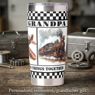 Botella Aislada Abuelo Jubilado Transporte Vintage Steampunk