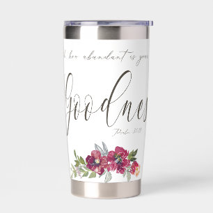 Botella Aislada Abundante Bondad floral rojo 