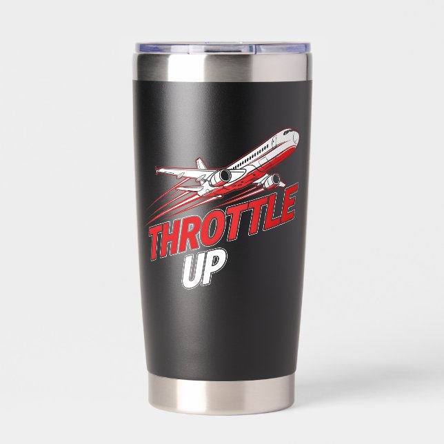 Botella Aislada Acelera Avión (Frente)