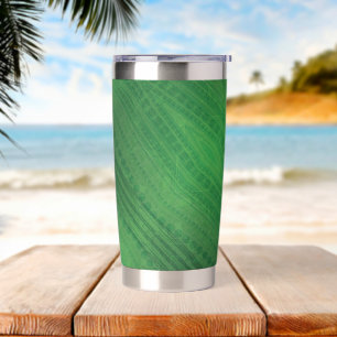 Botella Aislada Aceptación Patrón de boho ecléctico verde