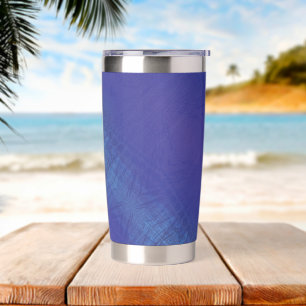Botella Aislada Aceptación Patrón Shibori Violeta Azul Índigo