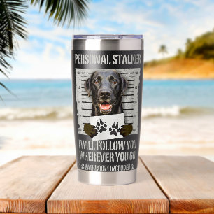 Botella Aislada Acosador Personal Labrador Negro- Lab Negro