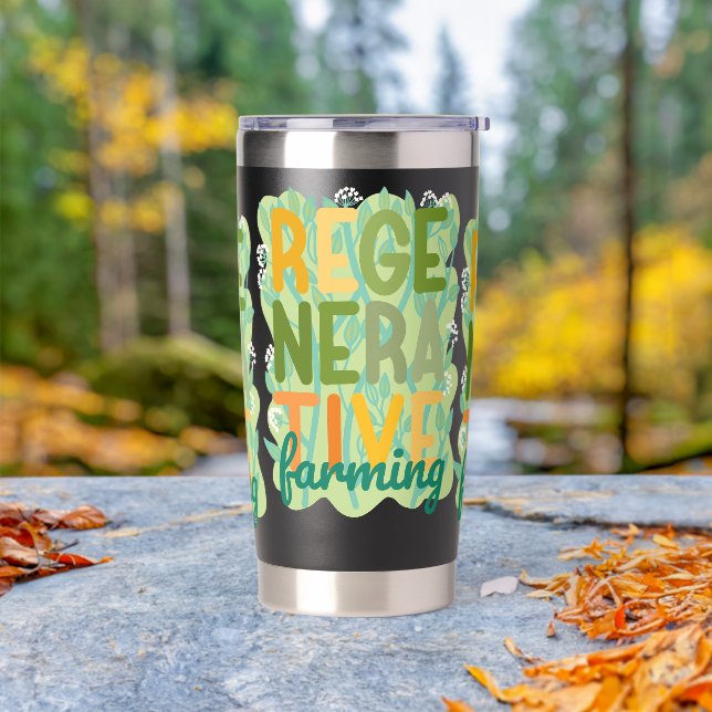 Botella Aislada Agricultura regenerativa verde saludable (Exterior)