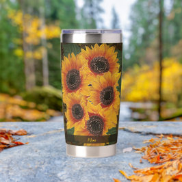 Botella Aislada Alma de Girasol Amarillo