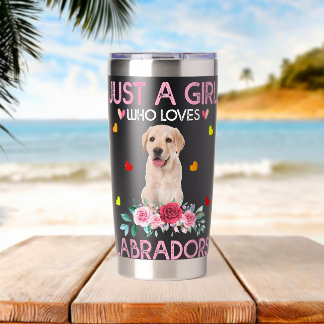 Botella Aislada Amante del perro de raza Labrador Retriever Solo u