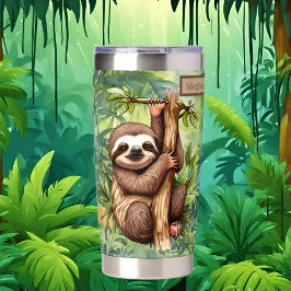 Botella Aislada Amantes de la jungla con nombres pequeños