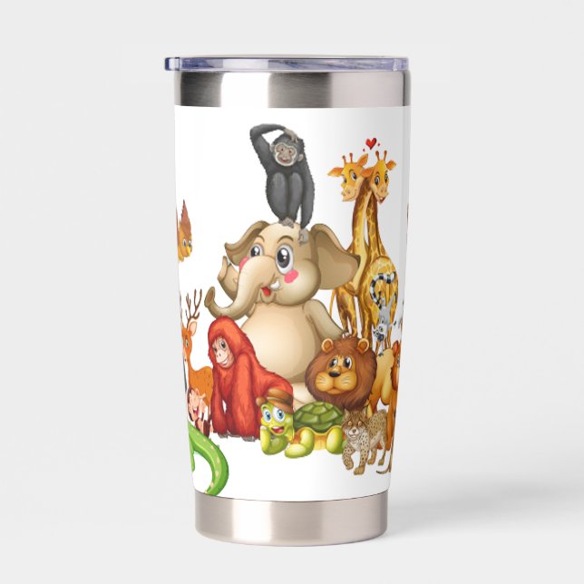 Botella Aislada Animales personalizados para niños (Derecha)