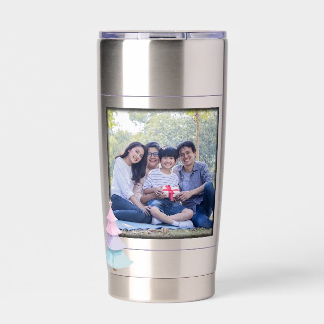 Botella Aislada Árbol de Navidad de Pastel (Frente)