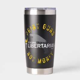 Botella Aislada Armas de impresión de MTLP no dinero Mug