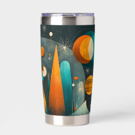 Botella Aislada ✨Arte abstracto espacial futurista retro moderno ✨