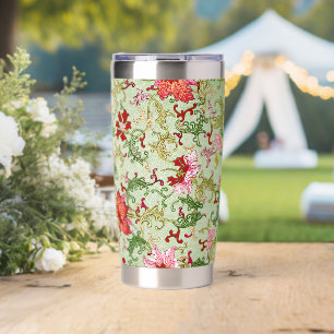 Botella Aislada Arte Antiguo Chinoiserie Floral Chino Nouveau