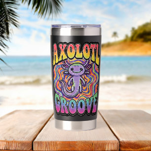 Botella Aislada Arte de arcoíris retro de los 70 hippie groovy lin