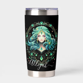 Botella Aislada Arte del Zodiaco de Virgo para el 23 de agosto–22 