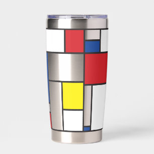 Botella Aislada Arte Moderno De Stijl Geométrico Minimalista Mondr