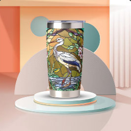 Botella Aislada Arte Nuevo Aspecto de Vidrio Emplomado
