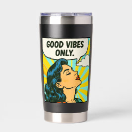 Botella Aislada Arte Pop “Sólo Buenas Vibraciones”