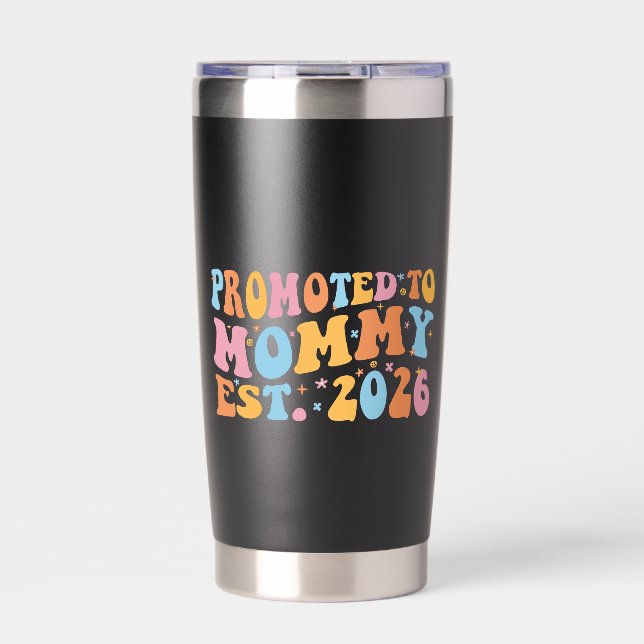 Botella Aislada Ascendido a Mamá Est. 2026 III (Frente)