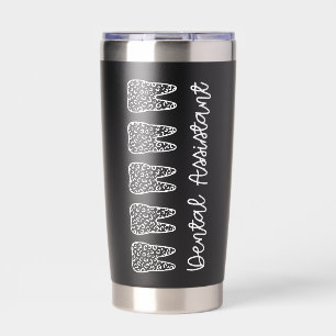 Botella Aislada Asistente Dental Personalizada Estampado de Leopar