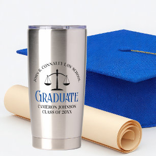 Botella Aislada Azul personalizado conmemorativo de graduación en