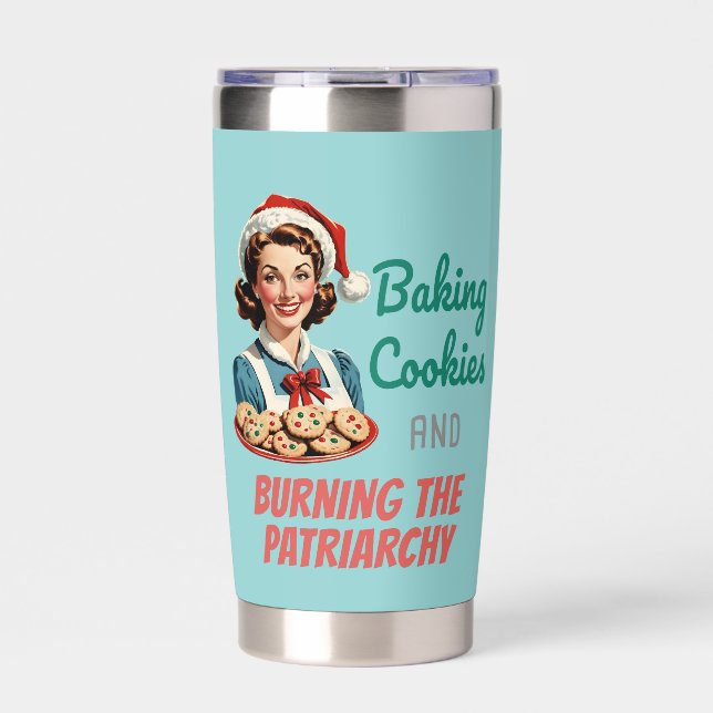 Botella Aislada Baking Cookies and Burning the Patriarchy (Frente)