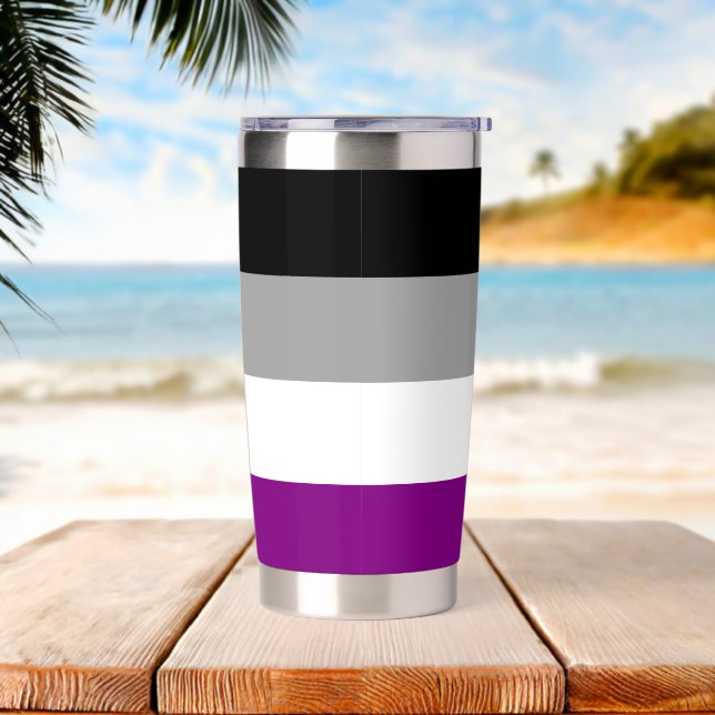 Botella Aislada Bandera asexual (Playa)