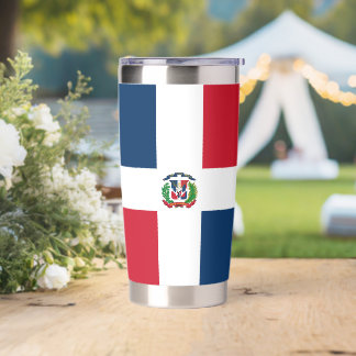 Botella Aislada bandera de la República Dominicana