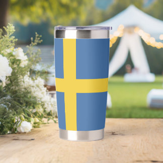 Botella Aislada Bandera de Suecia