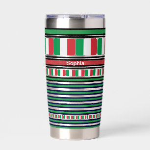 Botella Aislada Bandera patriótica italiana personalizada