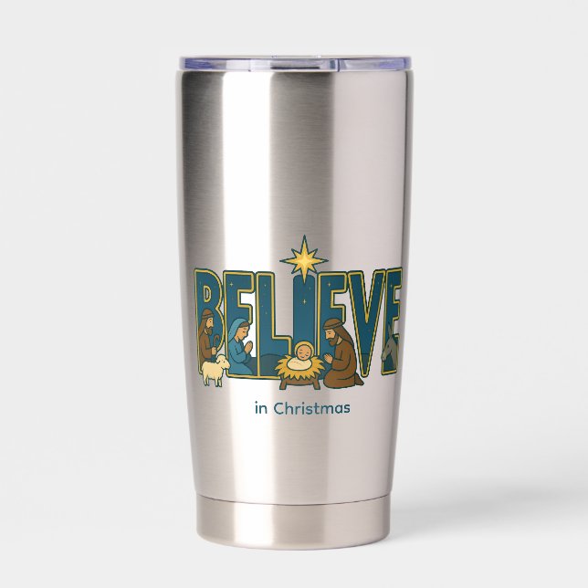 Botella Aislada Believe Nativity  (Frente)