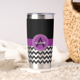 Botella Aislada Black Purple Chevron
