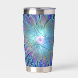 Botella Aislada Blue Purple Flower Dream Resumen arte fractal