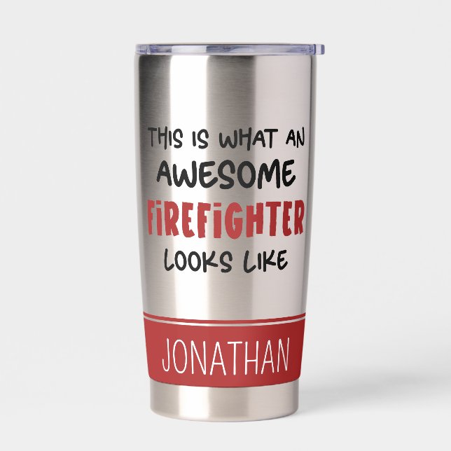 Botella Aislada Bombero Impresionante Personalizado Divertido Bomb (Izquierdo)