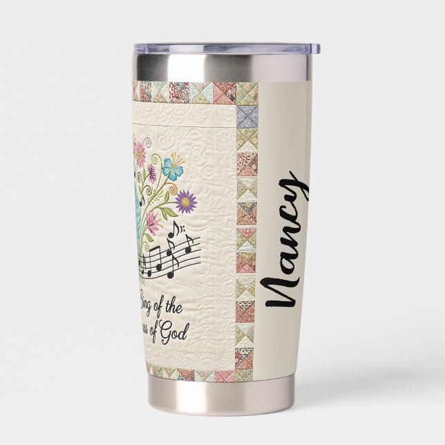 Botella Aislada Bondad de Dios aspecto acolchado personalizado (Izquierdo)