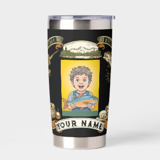 Botella Aislada Borde personalizado de estilo antiguo para pesca 