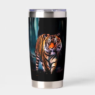 Botella Aislada Bosque oscuro del tigre brillante