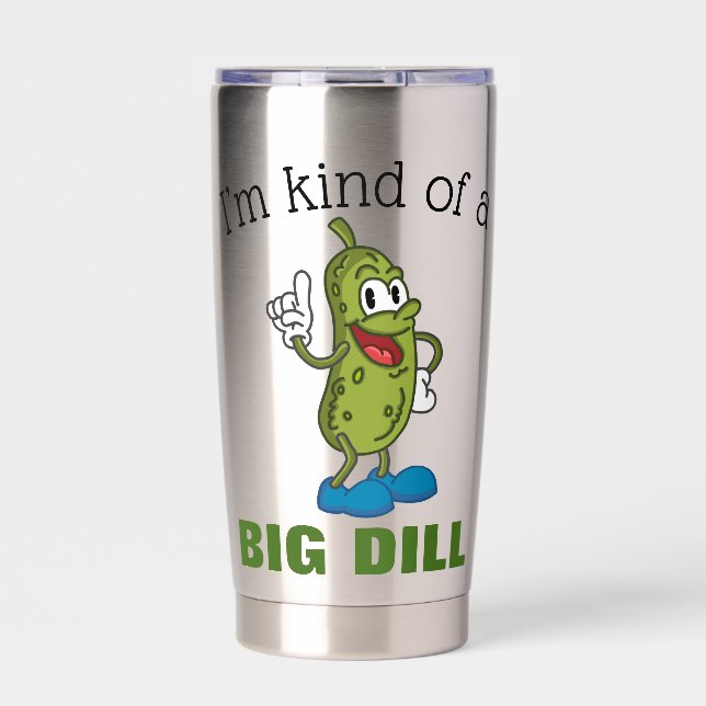 Botella Aislada Botella de agua Big Dill Pickle Pun (Frente)