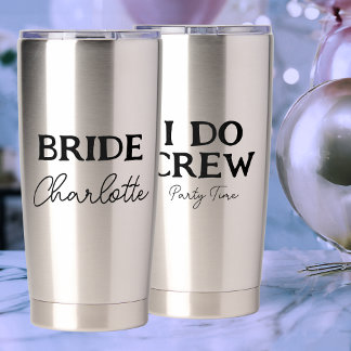 Botella Aislada Bride Bachelorette Party I Do Crew Acero Inoxidabl