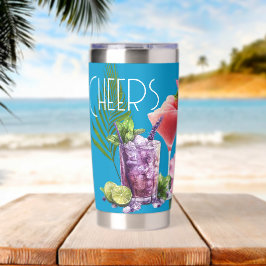 Botella Aislada Brindis Bebidas Tropicales Fiesta