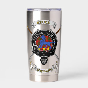 Botella Aislada Bruce Clan Badge Tartan & Swords