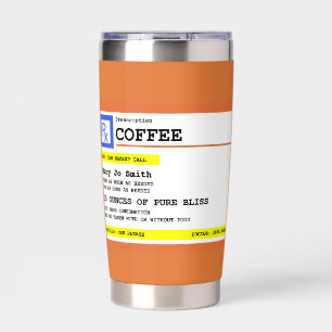 Botella Aislada Café de prescripción personalizado