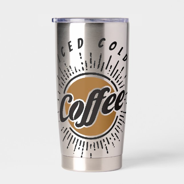 Botella Aislada Café frío con hielo personalizado (Derecha)