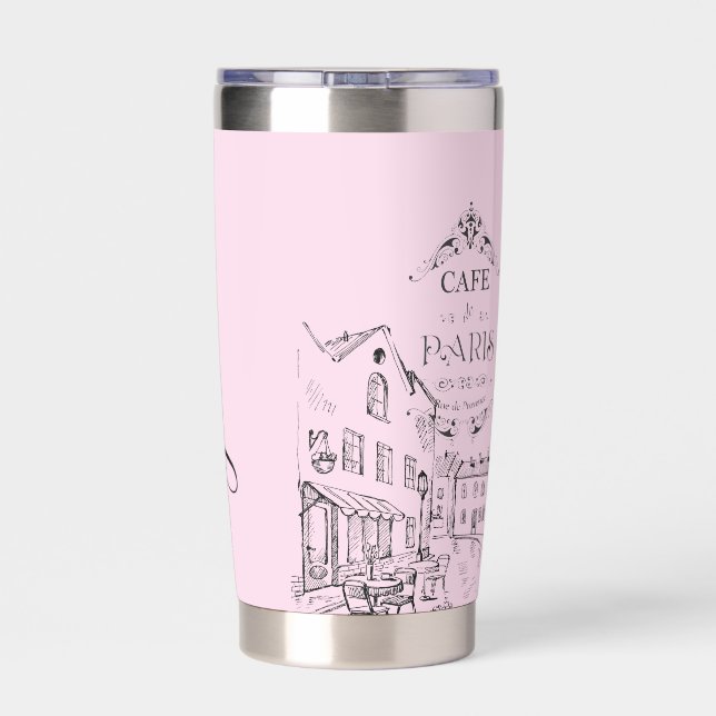 Botella Aislada Café París personalizado (Detrás)